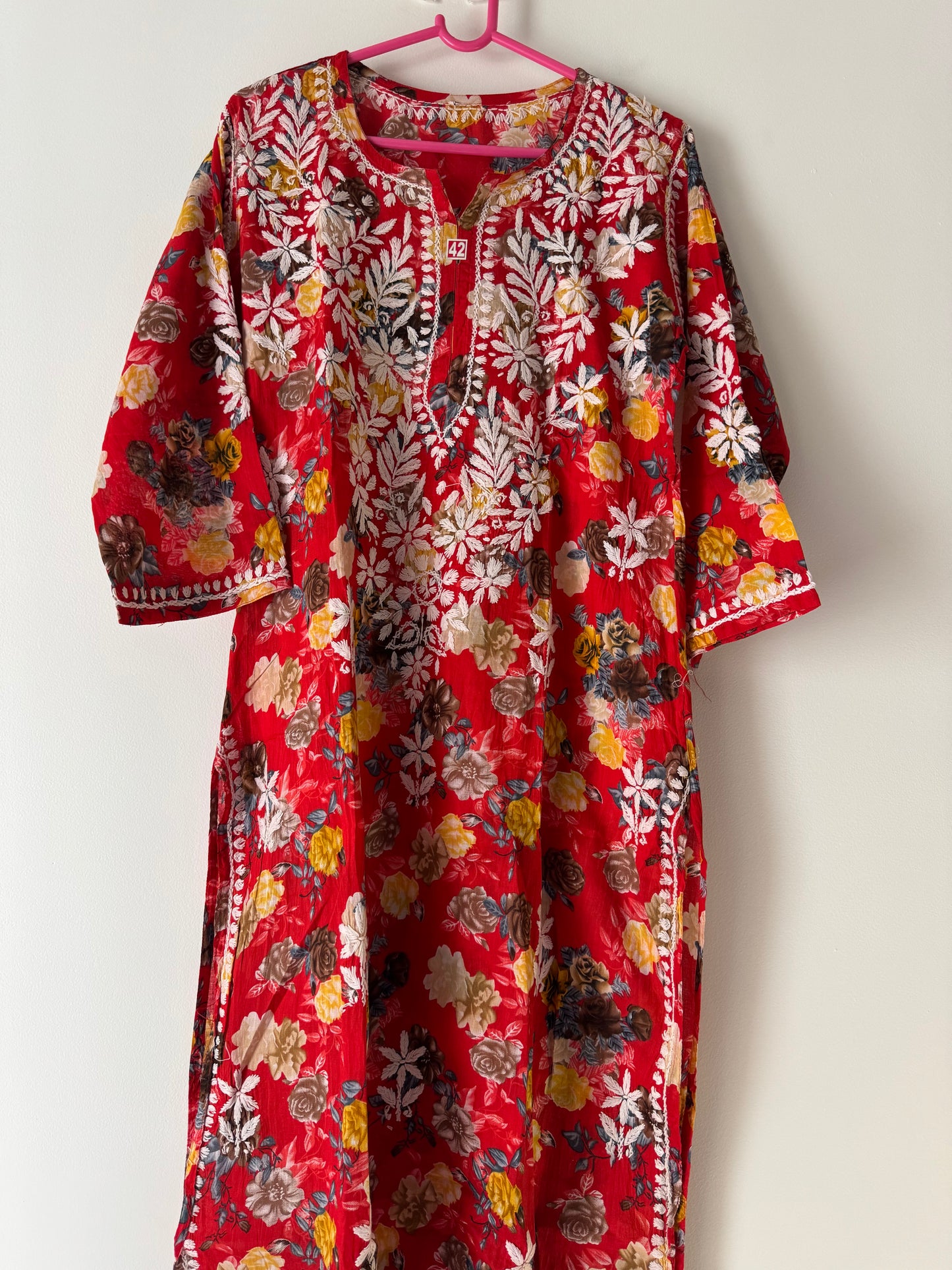 SARA Mul Kurti - Red