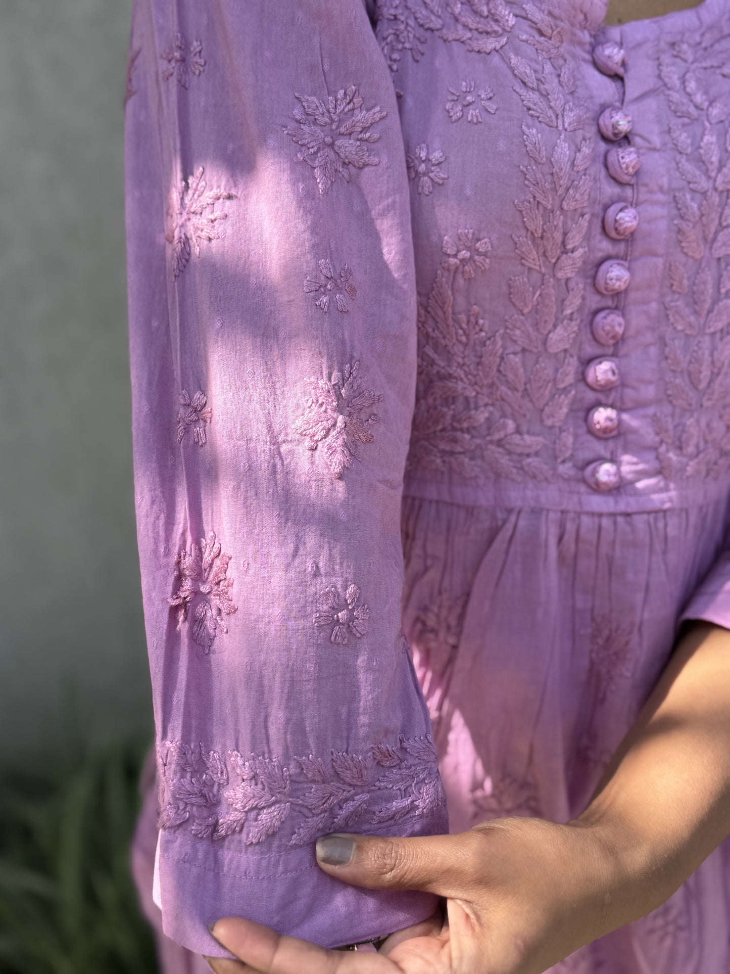 JASMINE Cotton Kurti - Dusty Purple