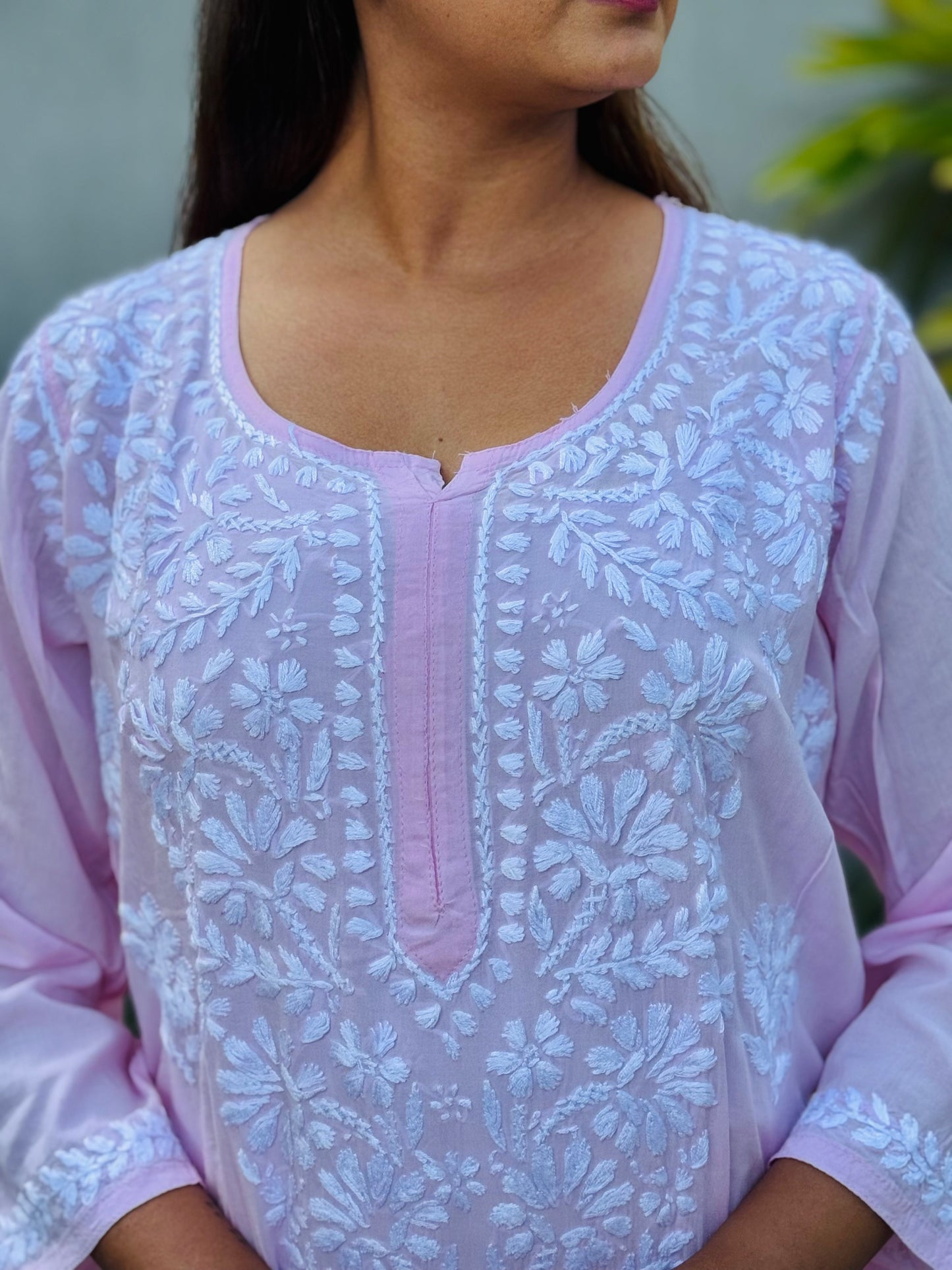 RUHI Pure Modal Kurti - Pink