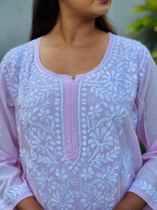 RUHI Pure Modal Kurti - Pink