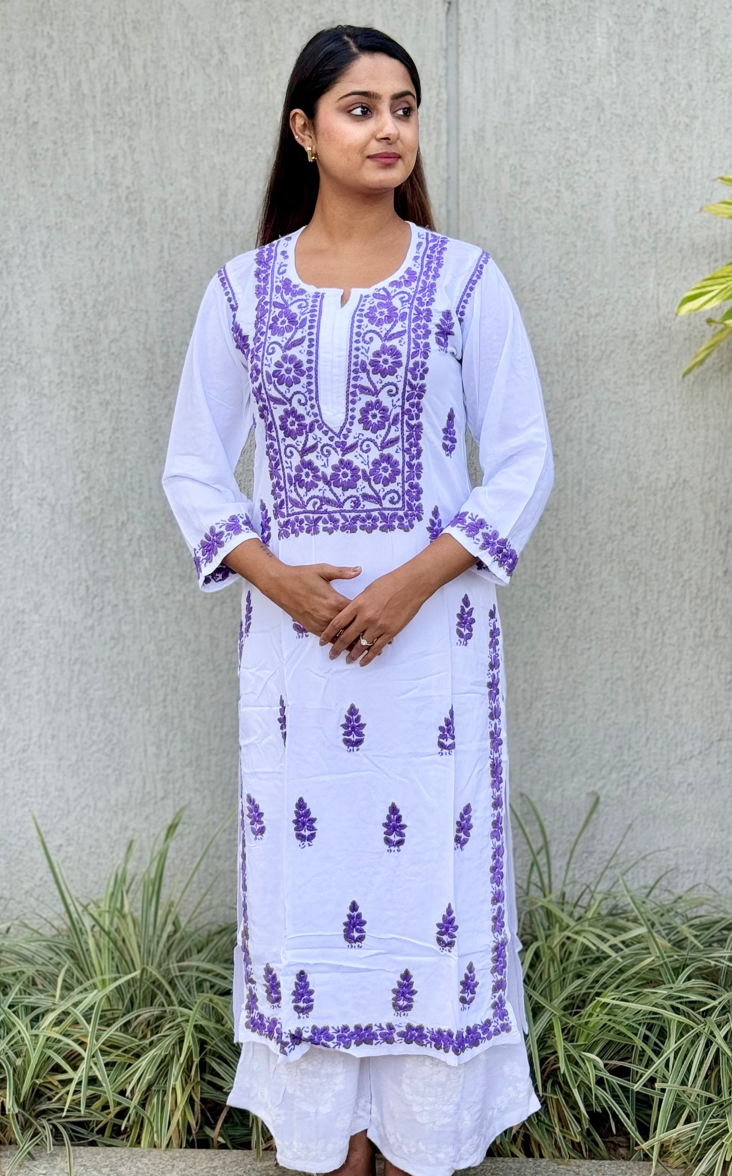 RUHI Modal Kurti - Purple