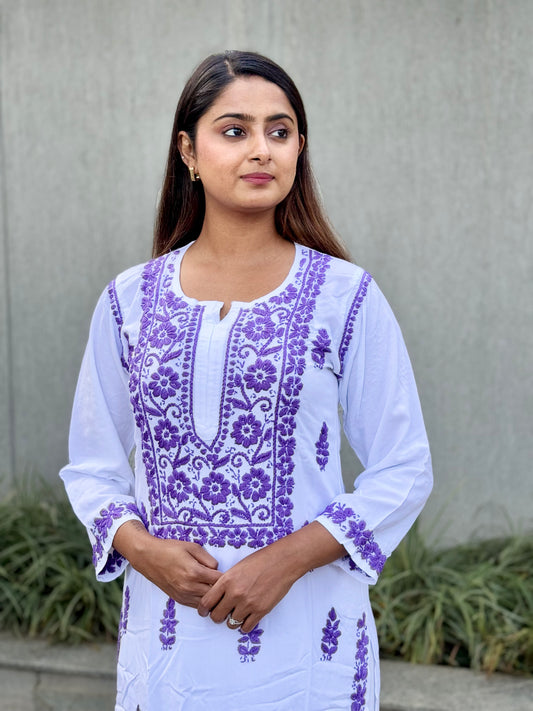 RUHI Modal Kurti - Purple