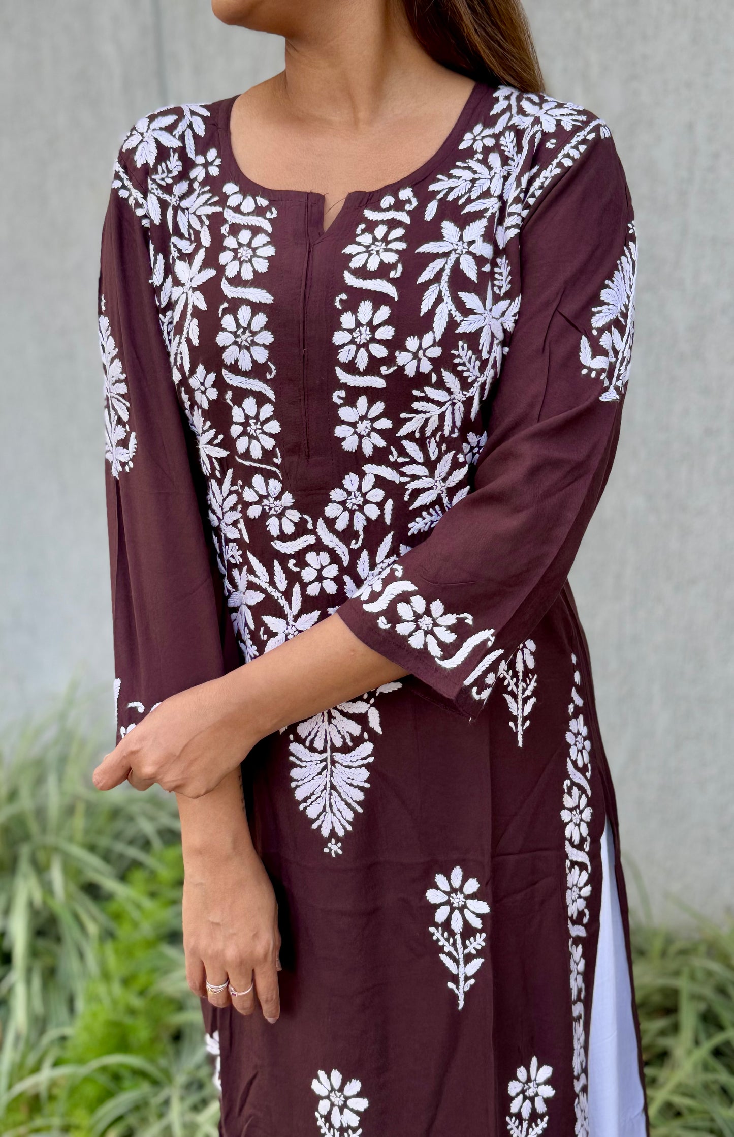 RUHI Modal Kurti - Brown