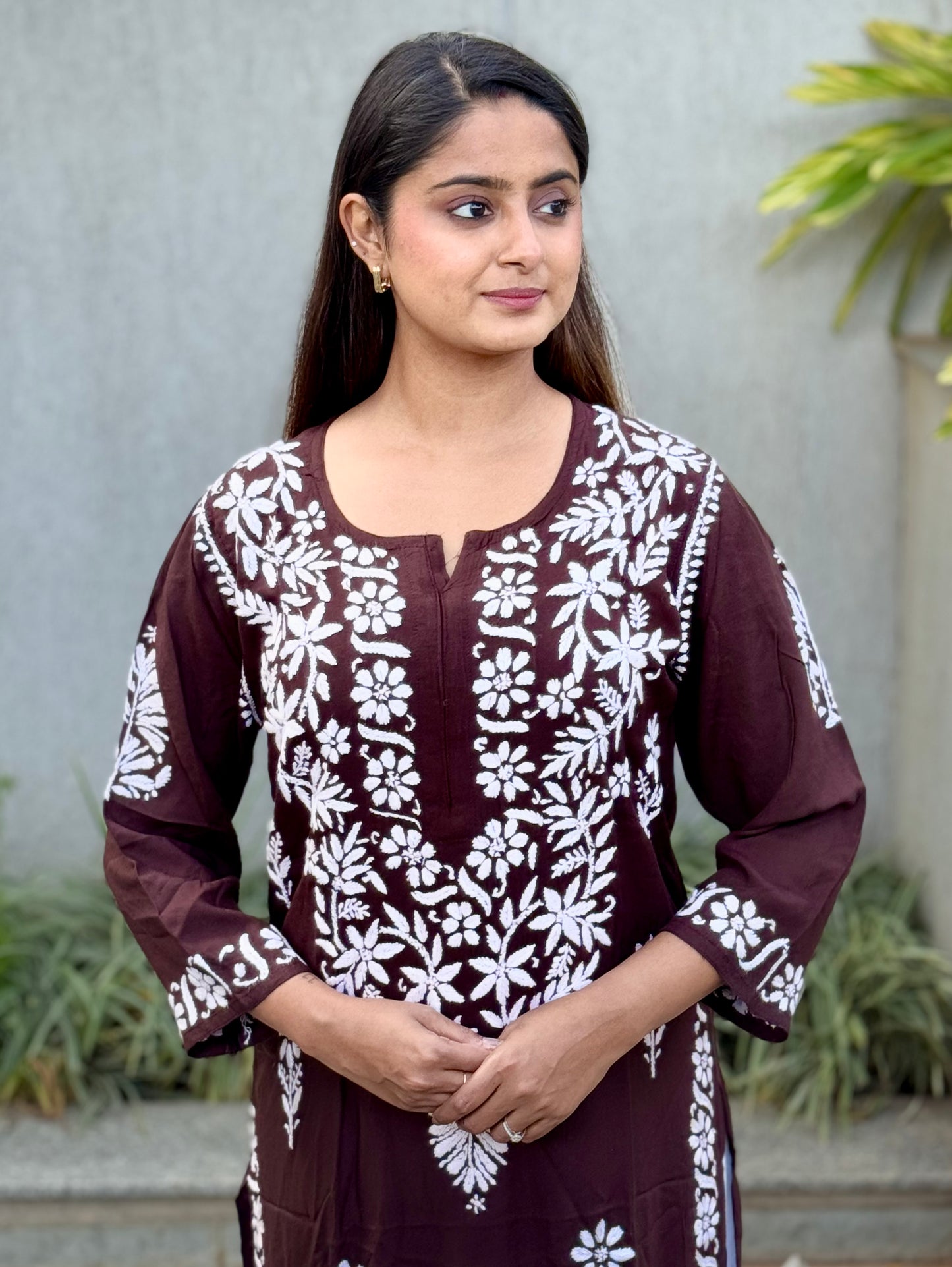 RUHI Modal Kurti - Brown