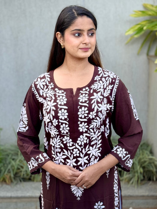 RUHI Modal Kurti - Brown