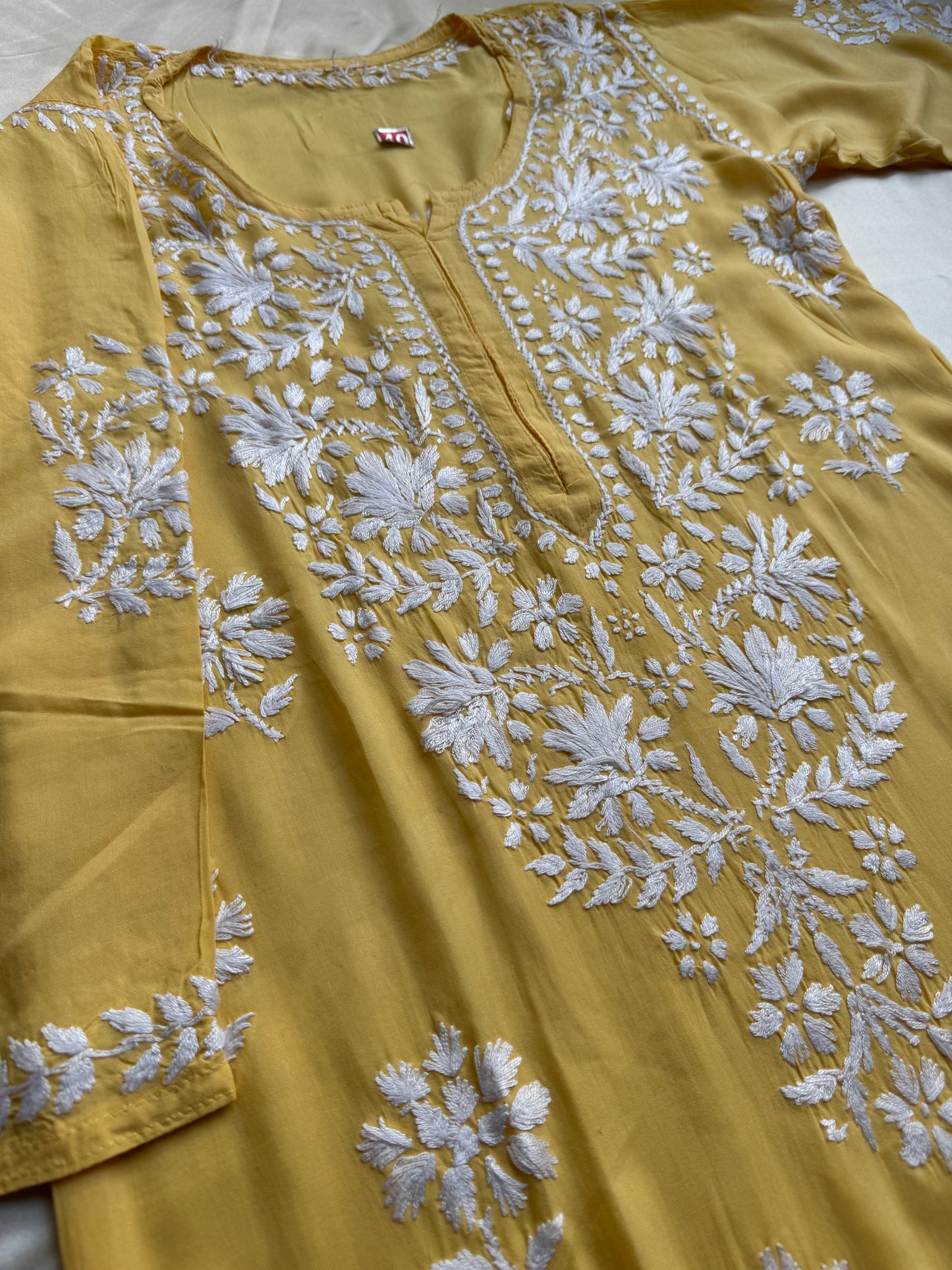 RUHI Pure Modal Kurti - Yellow