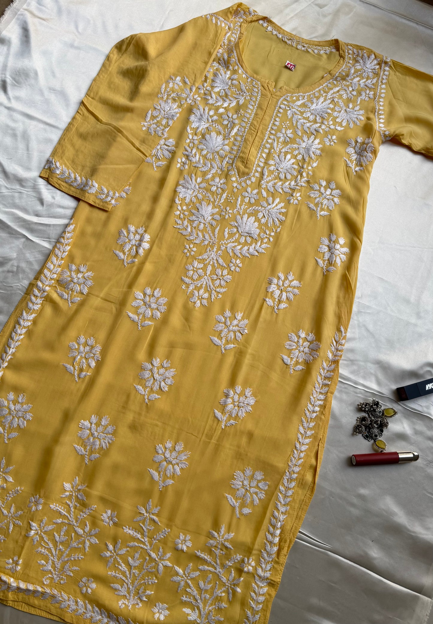 RUHI Pure Modal Kurti - Yellow