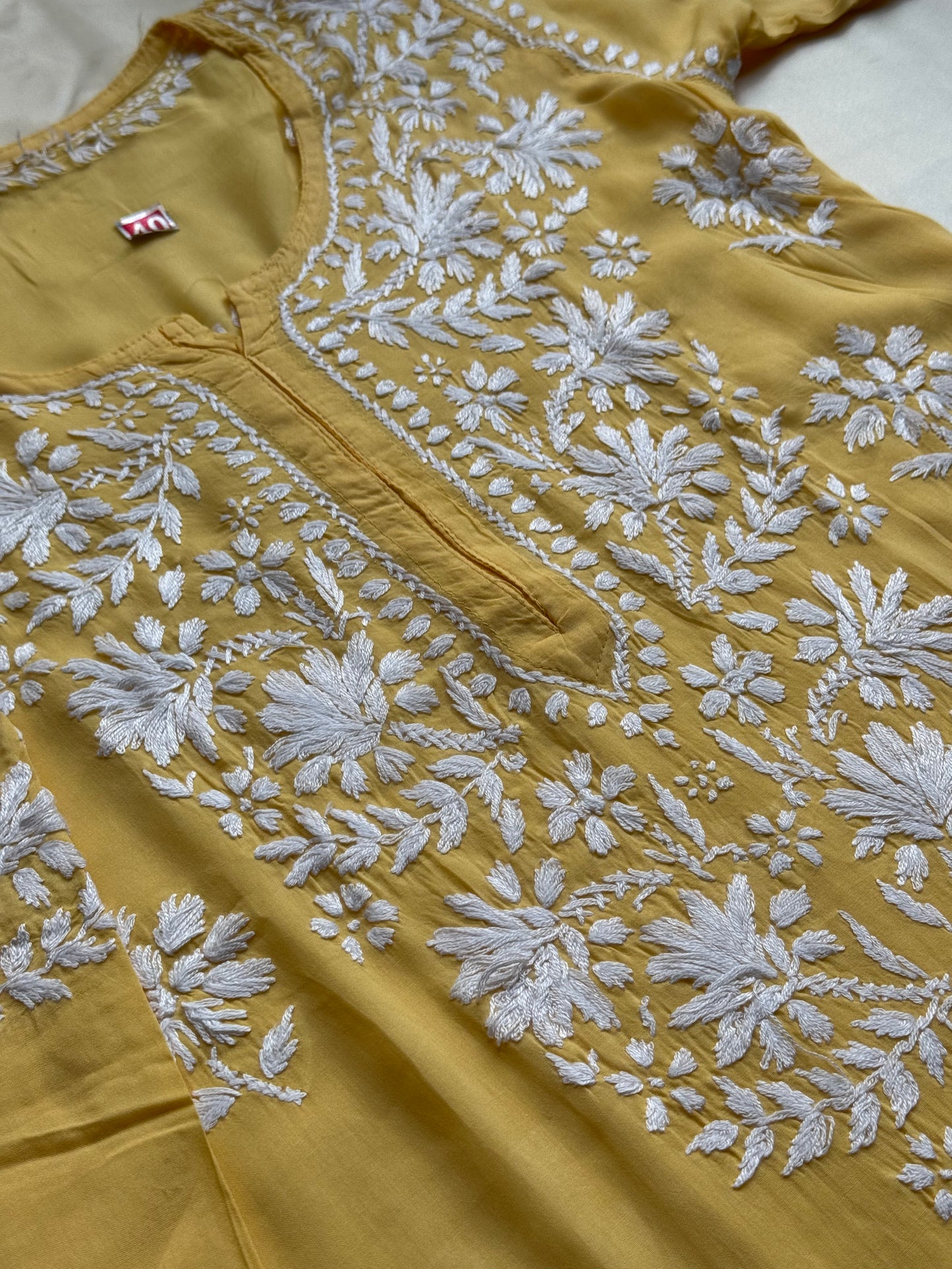 RUHI Pure Modal Kurti - Yellow