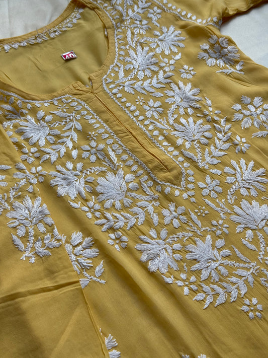 RUHI Pure Modal Kurti - Yellow