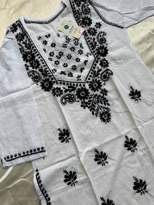 JASMINE Mul Kurti - Black & White