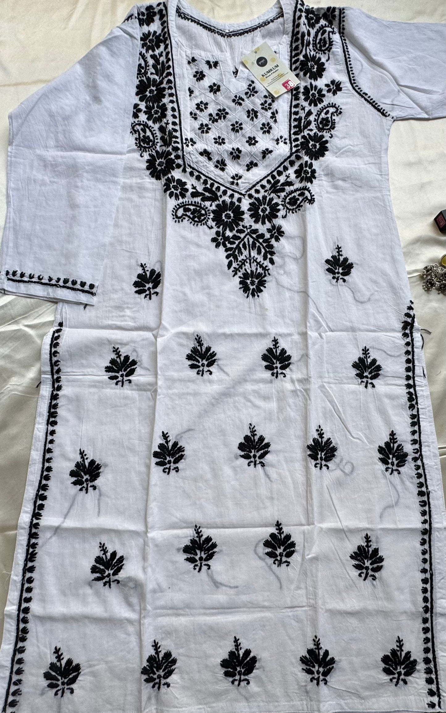 JASMINE Mul Kurti - Black & White