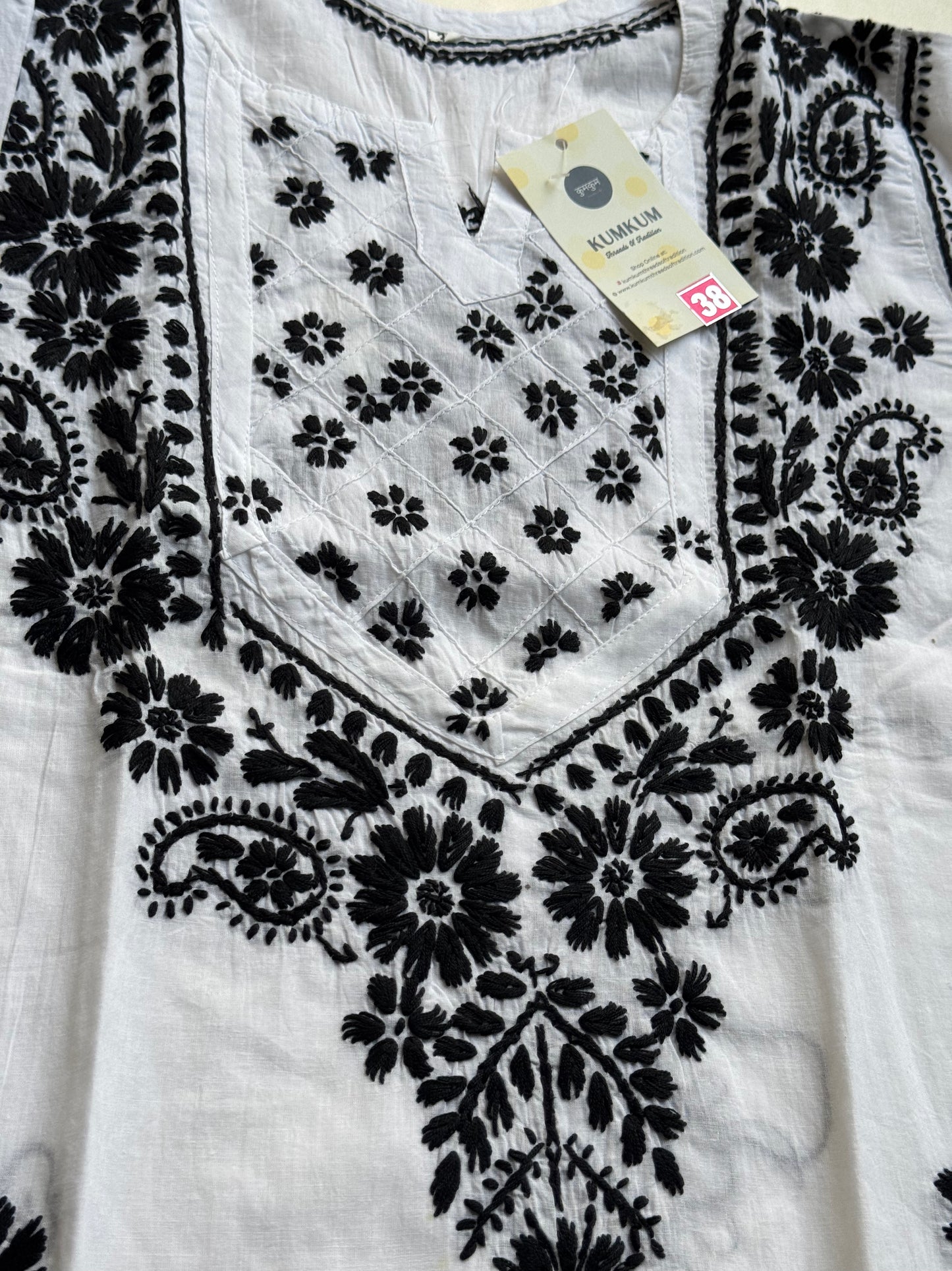 JASMINE Mul Kurti - Black & White