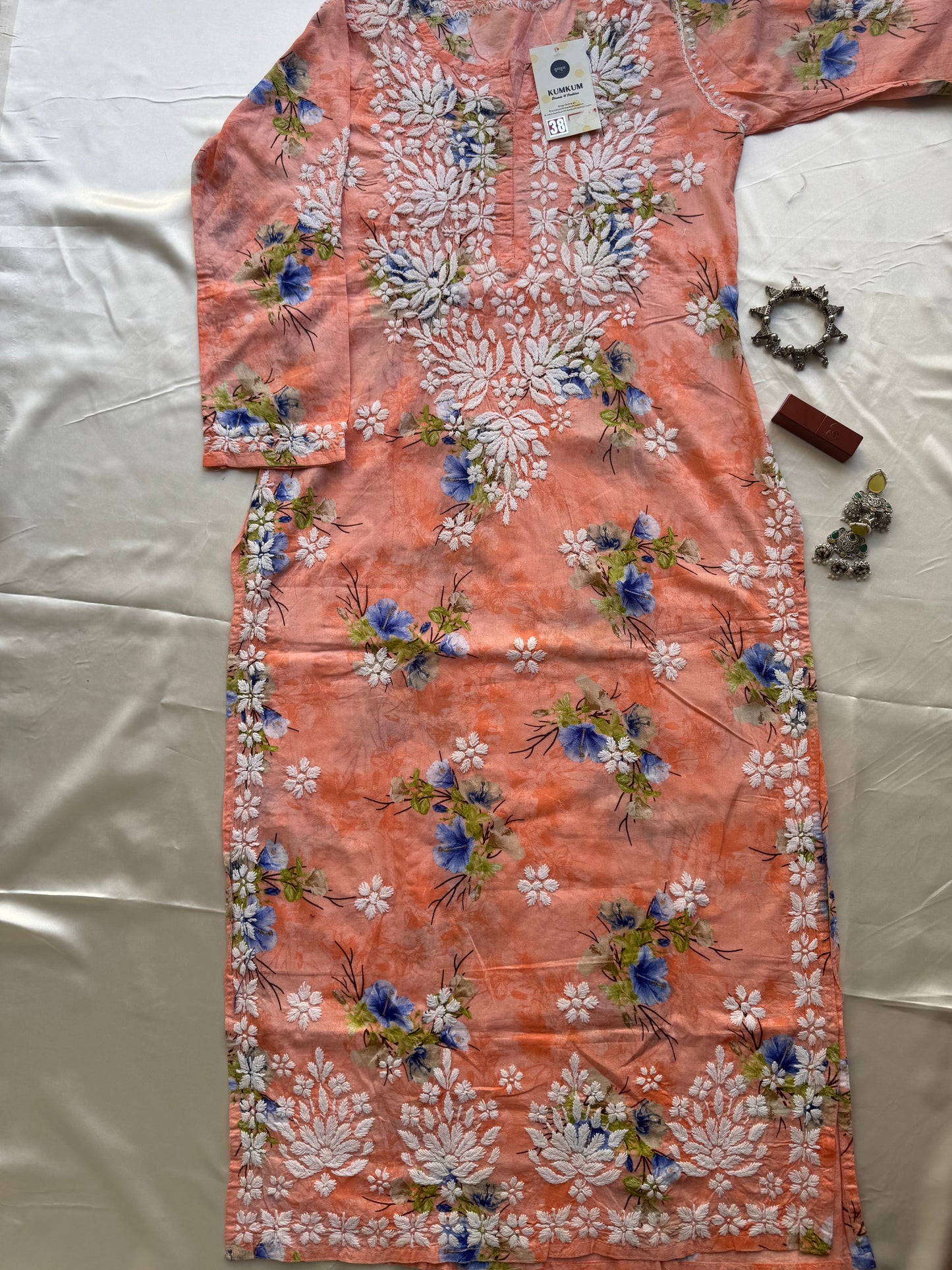 SARA Mul Kurti - Peach