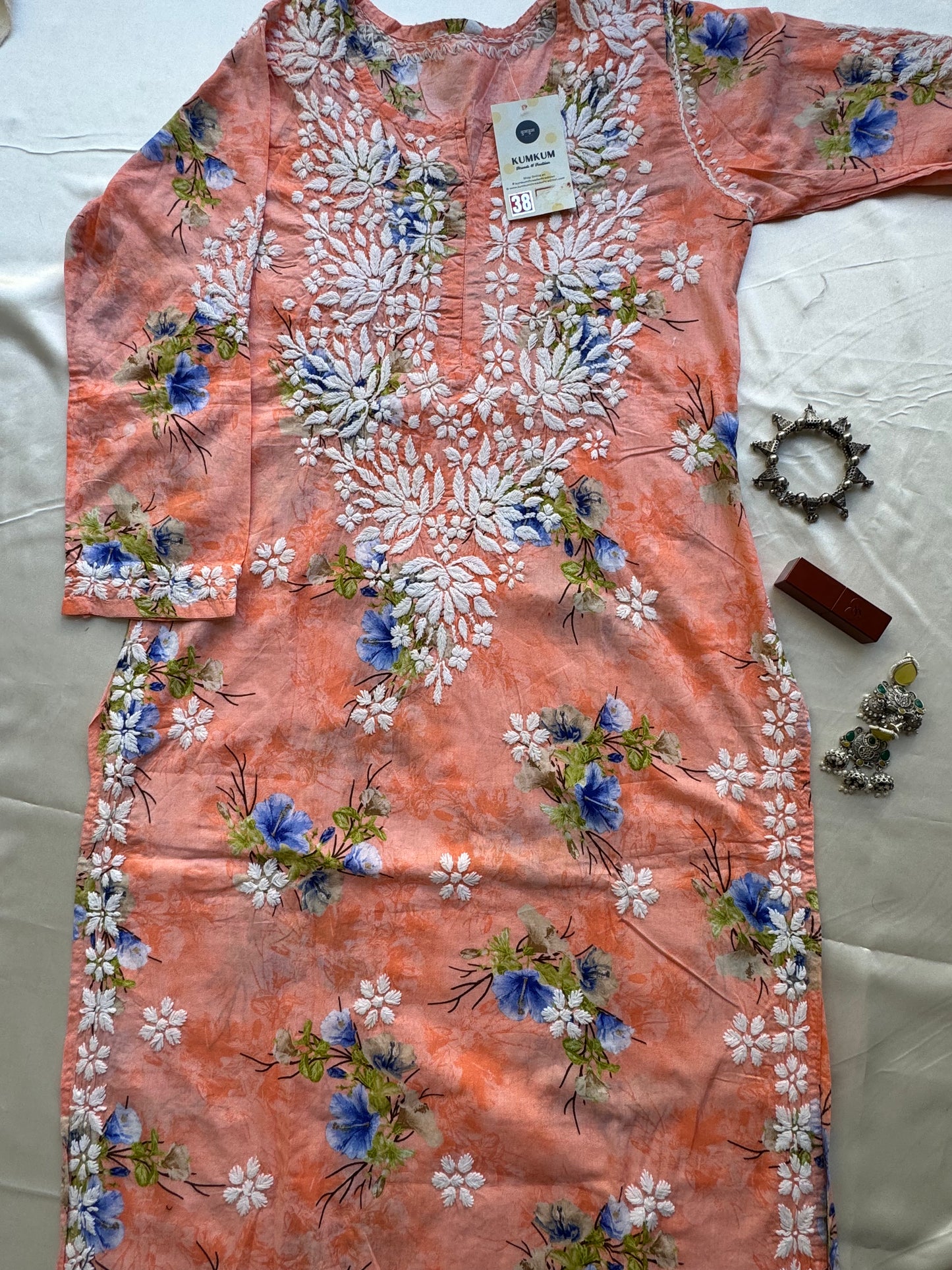 SARA Mul Kurti - Peach