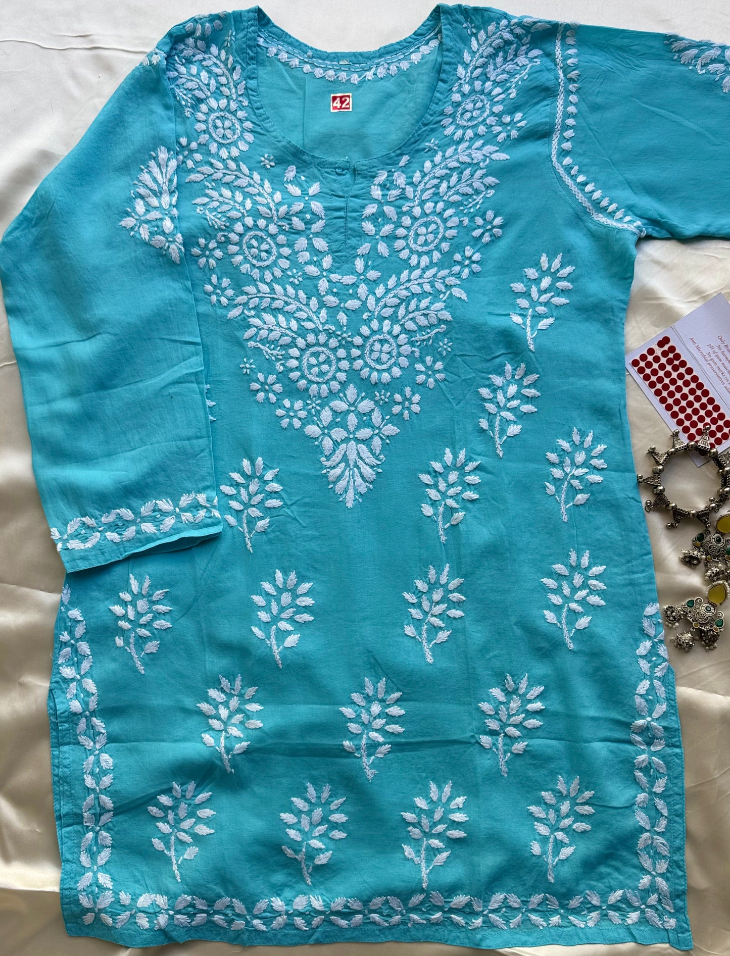 Noor Pure Modal Short Kurti - Blue