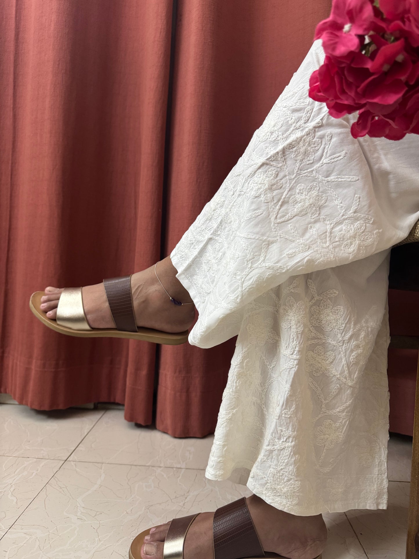 White Rayon Palazzo