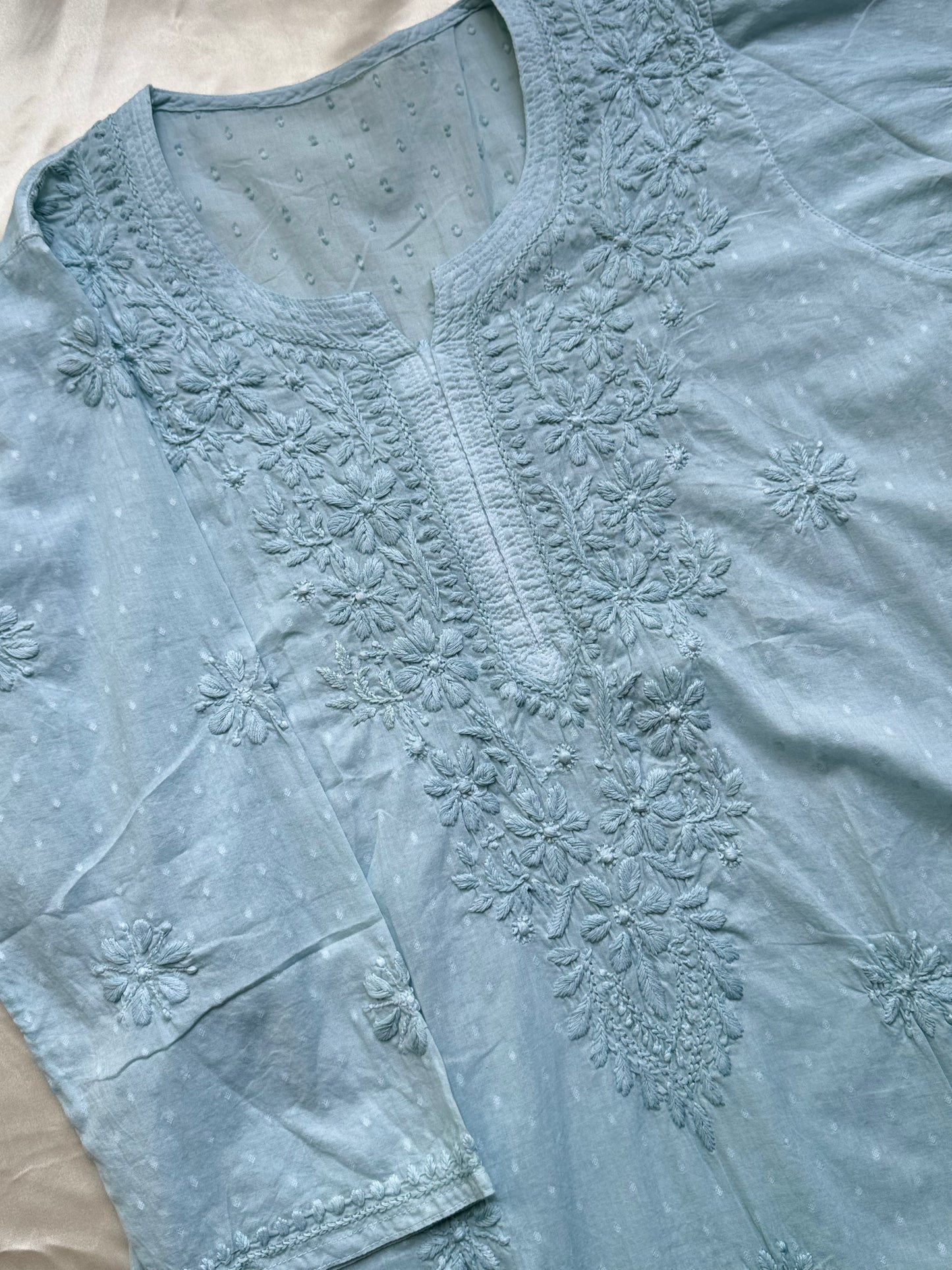 JASMINE Cotton Kurti - Blue