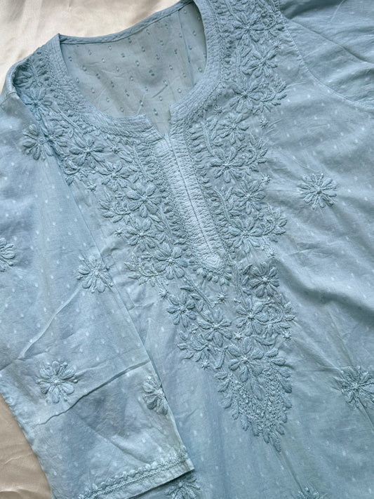 JASMINE Cotton Kurti - Blue
