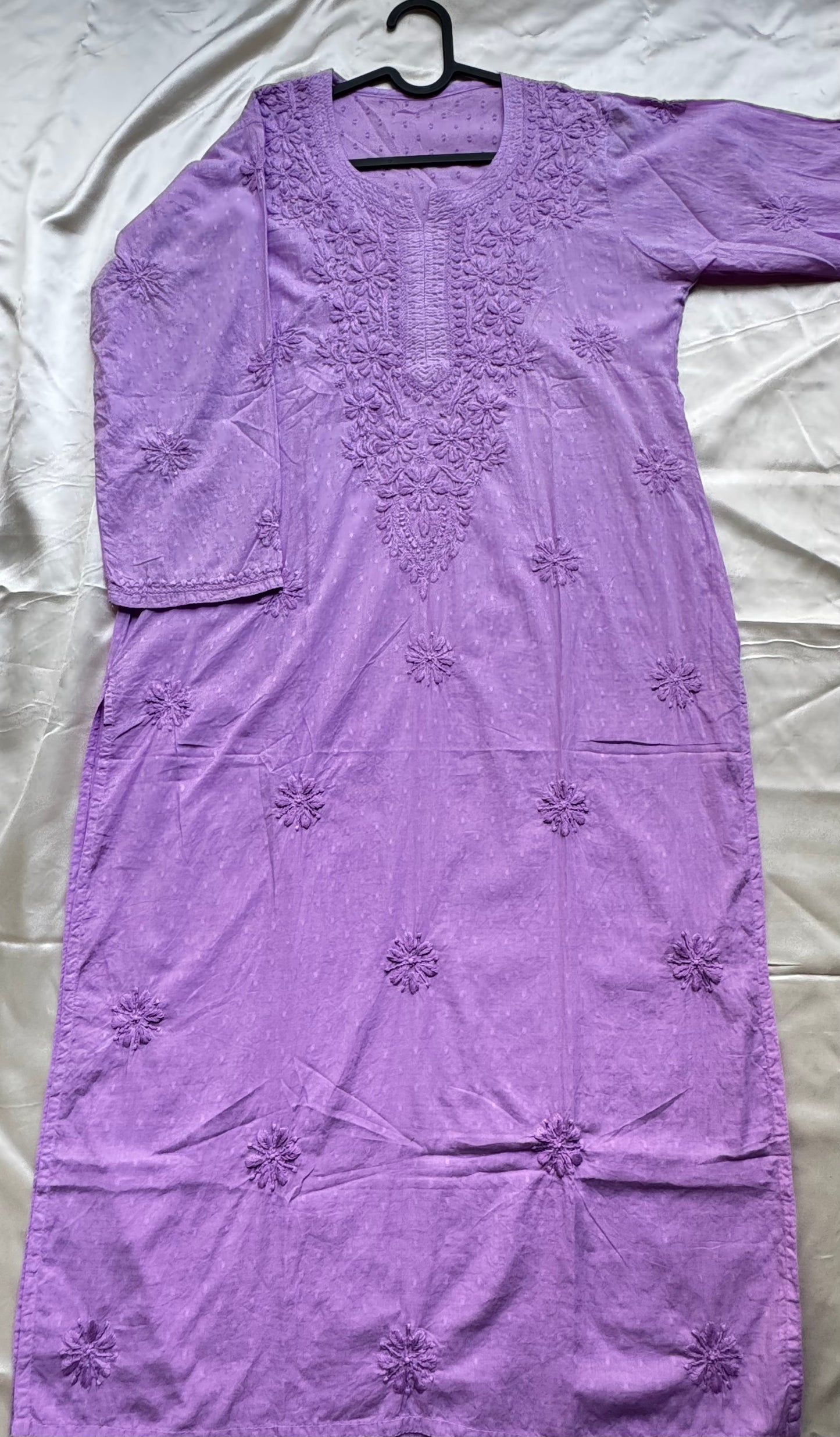 JASMINE Cotton Kurti - Purple (Ombre)