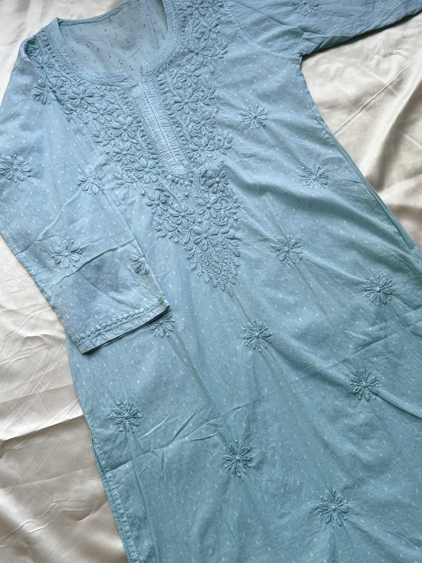 JASMINE Cotton Kurti - Blue